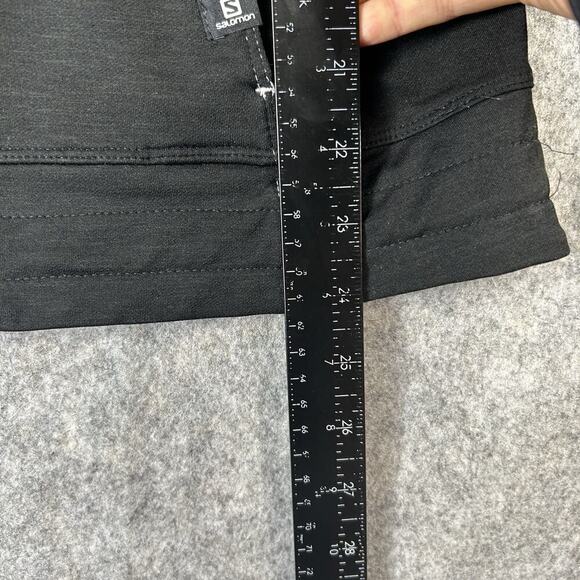 Salomon Hoodie Womens Medium Front Pocket Athletic Actitherm Hiking Shirt Black - Picture 7 of 9